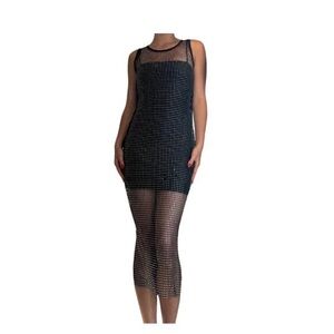 House of Harlow 1960 Mesh Rhinestone Dress